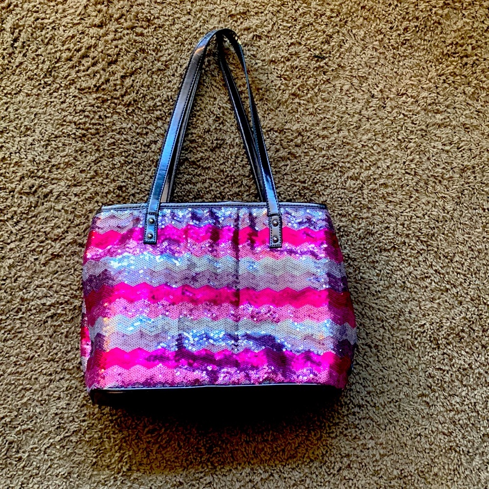 Sparkly tote style purse